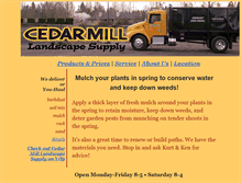 Tablet Screenshot of cedarmilllumber.com